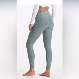Vuori Clean Elevation Leggings Small Stormy Heather, Green / Gray